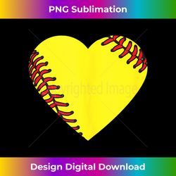 softball heart - sublimation-optimized png file - striking & memorable impressions