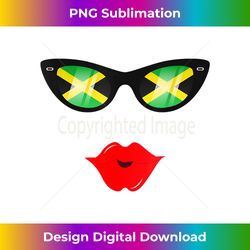 jamaican flag jamaican girl jamaica sunglasses & lips - futuristic png sublimation file - channel your creative rebel