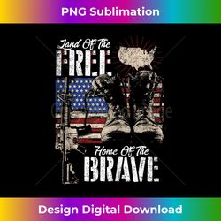 vintage land of the free home of the brave u.s army veteran - classic sublimation png file - striking & memorable impressions