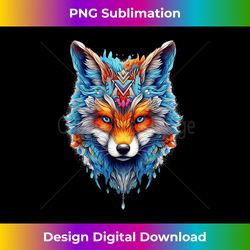 fox blue eyes - animal art fox - edgy sublimation digital file - ideal for imaginative endeavors