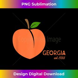 georgia peach state est. 1788 - artisanal sublimation png file - elevate your style with intricate details