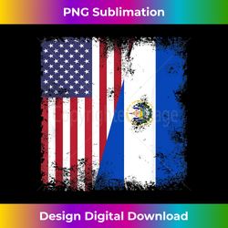 half salvadoran flag  vintage el salvador usa - bespoke sublimation digital file - infuse everyday with a celebratory spirit