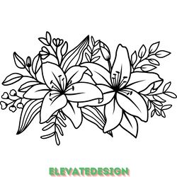 lily svg, lily flower svg, flower svg. digital download files