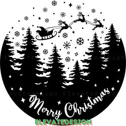 christmas svg winter christmas scene svg