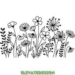 flower svg wildflower svg flowers garden