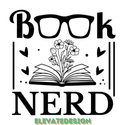 book nerd - book lover svg digital download files
