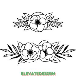 flower svg, flower bundle svg, florals digital download files