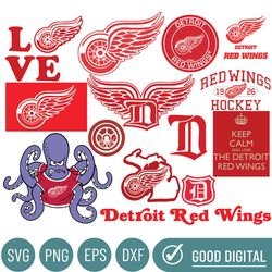 detroit red wings bundle svg, detroit red wings svg, hockey teams svg, nhl svg, instant download