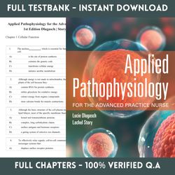 test bank for applied pathophysiology for the advanced practice nurse 1st edition by lucie dlugasch