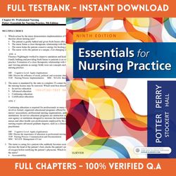 test bank for essentials for nursing practice 9th edition potter perry