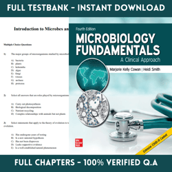 latest 2023 microbiology fundamentals-a clinical approach, 4th edition test bank | all chapters