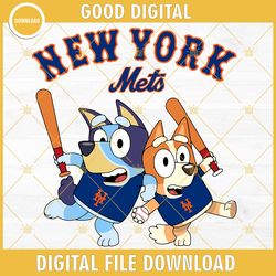 bluey new york mets baseball svg, sport svg, baseball svg, softball svg, bluey dog design - michael payne