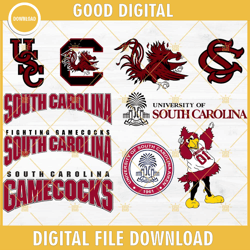 south carolina gamecocks football designs bundle svg eps png -michael payne