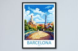 barcelona travel print wall art barcelona wall hanging home dcor barcelona gift art lovers spain art lover gift barcelon