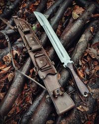 custom handmade spring steel 5160 hunting forest full tang machete knife