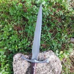 custom handmade d2 tool steel hunting spear sword combat sword