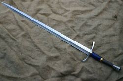 custom handmade spring steel combat sword double war edge sword viking sword