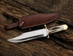 custom handmade d2 tool steel survival hunting knife camping knife bowie