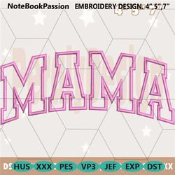 curved mama applique design, mother's day design, personaliz, 7
