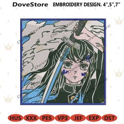 kimetsu sword panel embroidery design anime demon slayer file