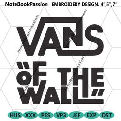 vans of the wall wordmark logo embroidery design download