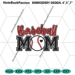 baseball mom embroidery files download, baseball embroidery digital, sport embroidery design file digial instant downloa