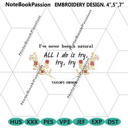 never been natural try try machine embroidery download, mirrorball taylor swift embroidery design files, folklore album