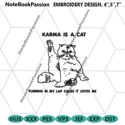 karma is cat purring machine embroidery design files, taylor swift karma cat embroidery download, taylor swift the eras