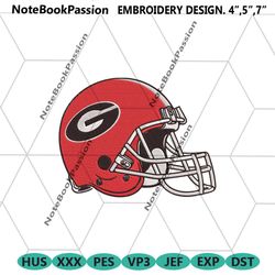 georgia bulldogs football helmet logo machine embroidery