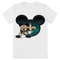 nfl new orleans saints mickey mouse disney football t shirt