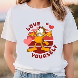 garfield love yourself valentine t-shirt