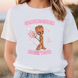 guardians of the galaxy groot growing cuter t-shirt