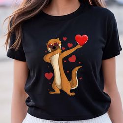 otters funny dab dance valentine day sea otter lover t-shirts