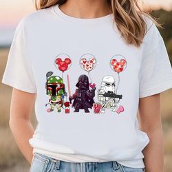 star wars characters valentine day shirt disney mickey ears balloon valentine shirt