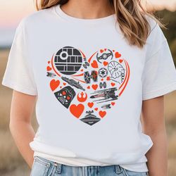 star wars valentines day galaxy heart t-shirt