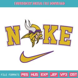nike logo swoosh minnesota vikings embroidery design download