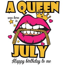 a queen was born in july svg, birthday svg, happy birthday to me svg, queen born in july svg, born in july svg, july gir