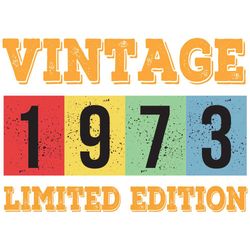 vintage 1973 limited edition svg, birthday svg, 1973 limited edition svg, limited edition svg, born in 1973 svg, turning