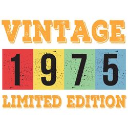 vintage 1975 limited edition svg, birthday svg, 1975 limited edition svg, limited edition svg, born in 1975 svg, turning