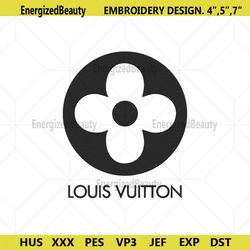 louis vuitton flower circle logo embroidery design download