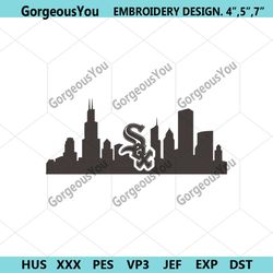 chicago white sox symbol silhouette lofo machine embroidery digitizing