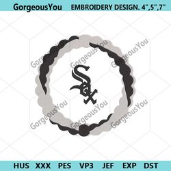 chicago white sox swirl bracelet logo machine embroidery file