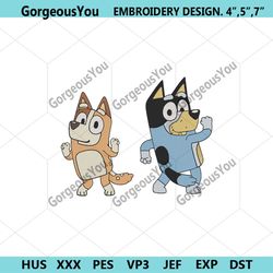 bluey family machine embroidery digital, mum dad bluey embroidery file downloads, bluey dog family embroidery files