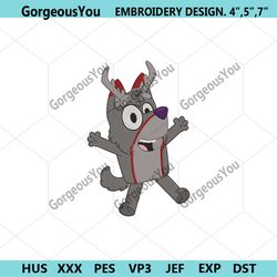 bluey reindeer embroidery file digital, bluey reindeer cosplay embroidery file designs, bluey cartoon characters embroid
