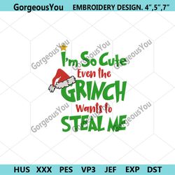 so cute grinch embroidery instant designs, grinch christmas machine embroidery file digital download, grinch quotes embr
