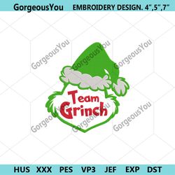 team grinch embroidery designs files, grinch face machine embroidery files digital, grinch christmas embroidery design