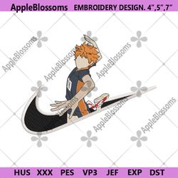 hinata x nike logo embroidery design anime haikyuu file