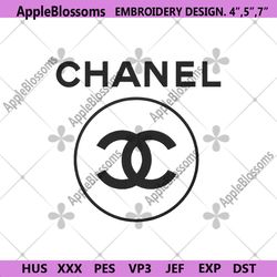 chanel logo circle embroidery design download
