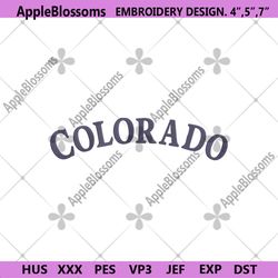colorado rockies transparent logo machine embroidery design
