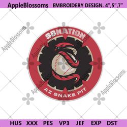 arizona diamondbacks pit snake baseball logo machine embroidery digitizing